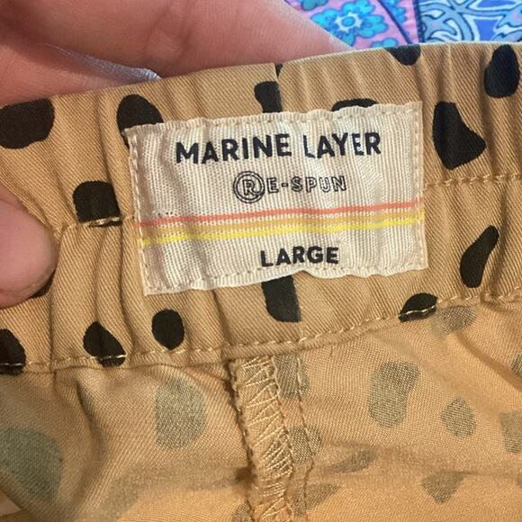 Marine Layer Allison Pull On Pant Tan Cheetah Print Womens Large L Casual Boho - Picture 3 of 12